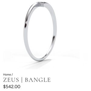 STERLINGSilver Slim ZEUS ASTELLA THUNDER PETITE SIZE SEE PHOTO Bangle NEVER WORN